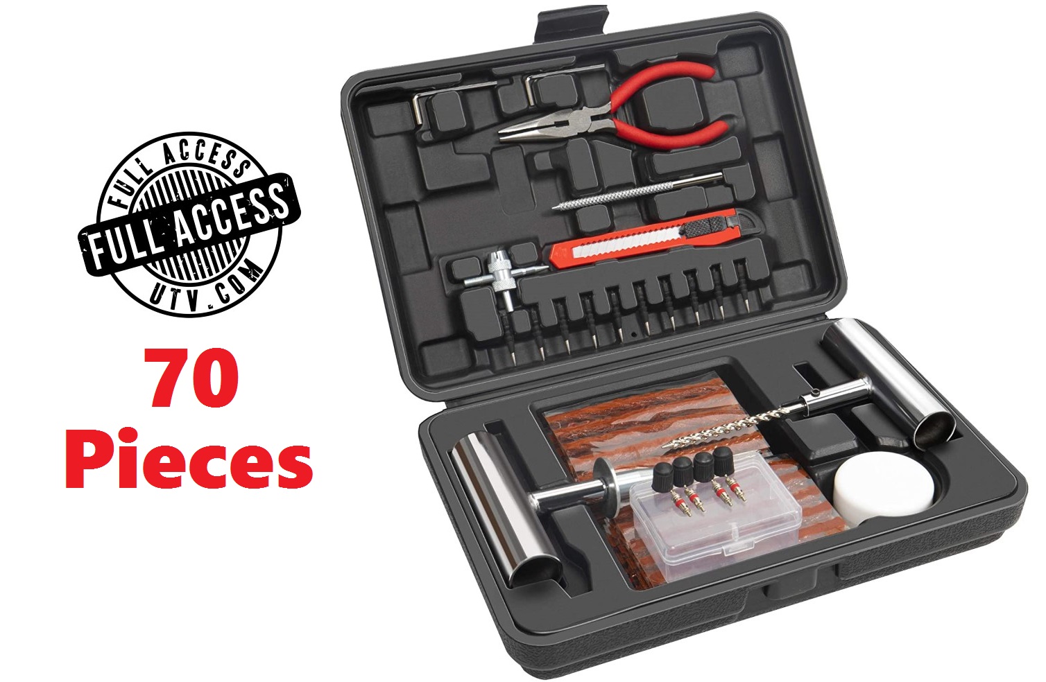 Full Access Tire Repair Kit, 70 Pieces!